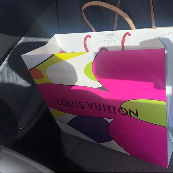 LV x TM Louis Vuitton Murakami White Multi Limited Edition Shopping Bag … - Picture 4 of 5
